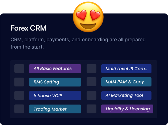 Forex CRM feature card